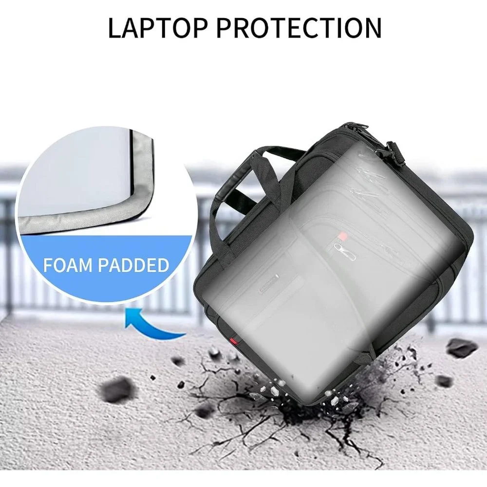 VANKEAN Laptop Briefcase Fits Up to 17.3 Inch Expandable Shoulder Bag for unisex